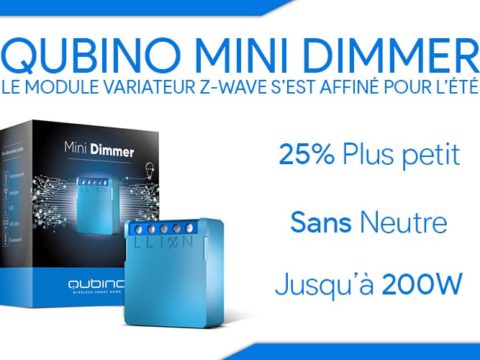 Qubino mini dimmer, le module variateur Z-wave s’est affiné l’été !