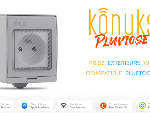Konyks Pluviose Easy, une prise connectée Wifi pour l’extérieur
