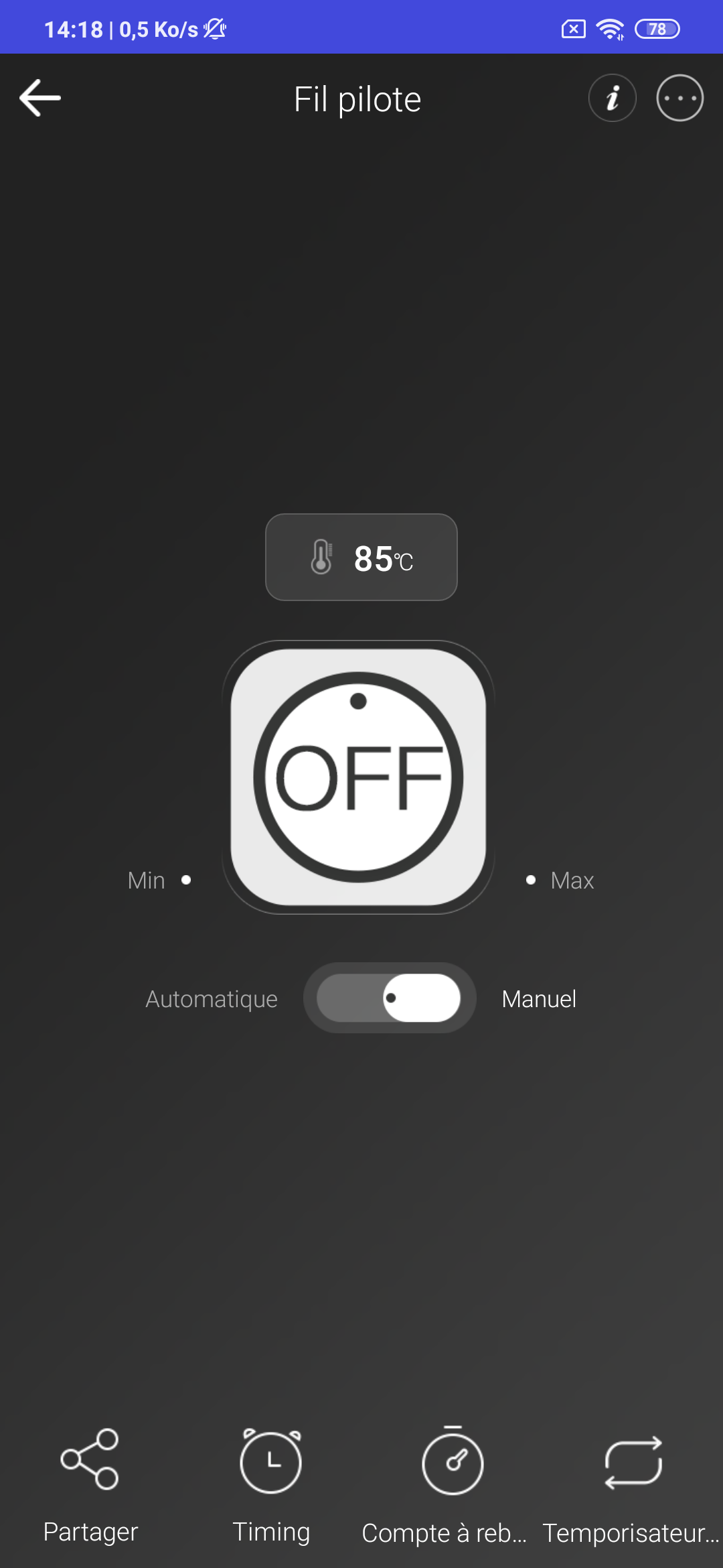 Seuil température Sonoff