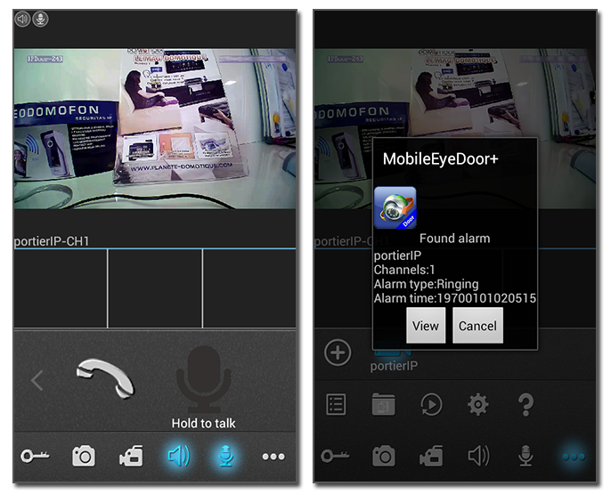 Portier IP Orno : application mobile