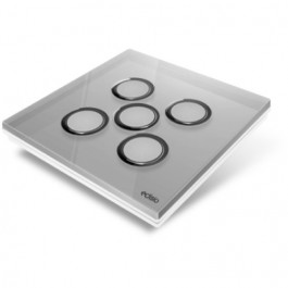 Plaque de recouvrement Diamond - Gris 5 Touches - Edisio