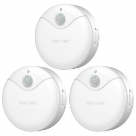 Lot de trois mini appliques LED sur piles avec détecteur de mouvement - TeckNet