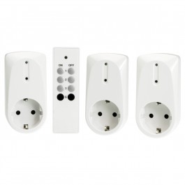 [PRODUIT-NON-STOCK] Pack trois prises télécommandées on/off avec télécommande compatible TellStick et Chacon - Telldus