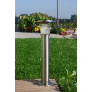 Poteau éclairant en inox à énergie solaire