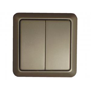 Interrupteur mural sans fil double -Bronze- Chacon