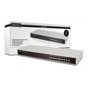 DIGITUS Switch Fast Ethernet 19"  - 16 ports