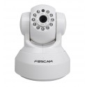 Caméra IP HD 720p blanche motorisée vision nocturne WiFi - Foscam