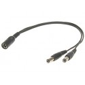 Splitter d'alimentation deux voies (1 femelle vers 2 mâles)