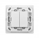 Interrupteur 2 touches sans fil - sans plaque - support blanc