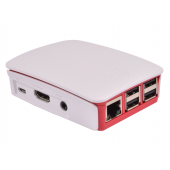 Boitier officiel blanc et framboise pour Raspberry Pi version 3