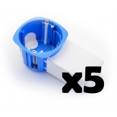 Lot de 5 boites d'encastrement avec poche micromodule - BLM