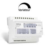 Récepteur actionneur rail din 4 sorties 500W et 7 entrées compatibles Edisio sans-fil