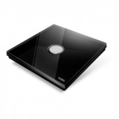 Interrupteur Diamond Noir avec Base Noire, 1 Touche - Edisio