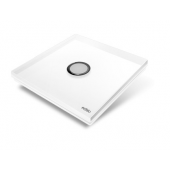 Interrupteur sans fil Edisio modèle Diamond Blanc 1 touche avec base Blanche