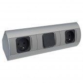 Face avant - Bloc multiprises 2x230V avec interrupteur