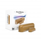 Capteur d'ouverture Z-Wave Plus avec entrée contact sec (marron clair) - Fibaro