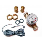 Compteur d'eau chaude avec sortie impulsion (1 imp. / 1 litre)