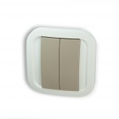 Double interrupteur sans fil Z-Wave Plus - Gris Cozy - NodOn
