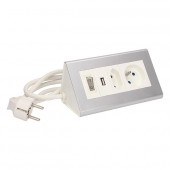 Bloc multiprise prise type E, prise type C, USB et tnterrupteur - Orno
