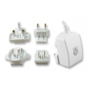 Alimentation 5.1 VDC 2,5 A microUSB pour Raspberry Pi 3 couleur blanche