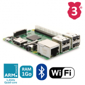 Raspberry Pi 3 modèle B MicroSD WiFi et Bluetooth