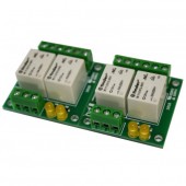 Carte relais pilotée en 12V - 2x 2 relais 230VAC