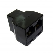 Adaptateur RJ11 - 2xRJ11 - Femelle (coloris : noir)