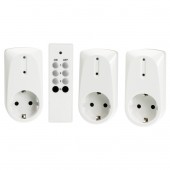 [PRODUIT-NON-STOCK] Pack trois prises télécommandées on/off avec télécommande compatible TellStick et Chacon - Telldus