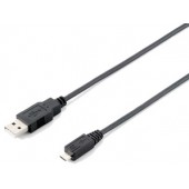 Câble USB 2.0, USB-A mâle - USB Micro B mâle - 1.8m