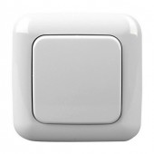 Cadre et bouton unique finition BJ articwhite pour interrupteur mural sans fil