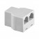 Adaptateur RJ11 - 2xRJ11 - Femelle (coloris : blanc)