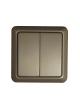 Interrupteur mural sans fil double -Bronze- Chacon