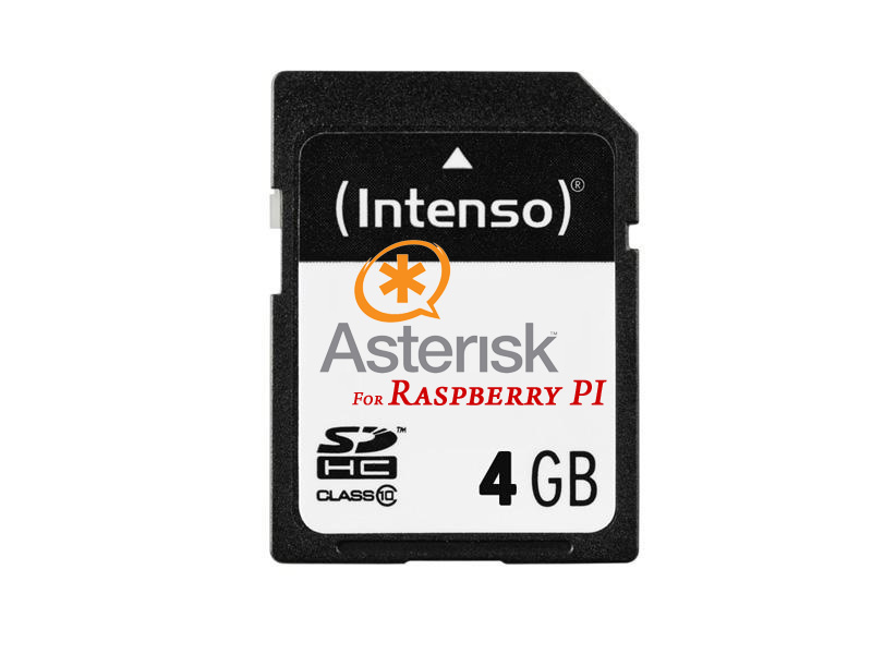 Carte SD 4GB C10 avec système pré-installé : Asterisk for Raspberry PI