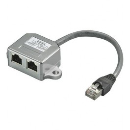 T-ISDN RJ45 M/F/F 100BT avec câble CAT5 - non blindé