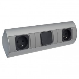 Face avant - Bloc multiprises 2x230V avec interrupteur