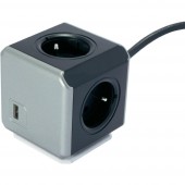 PowerCube 3 prises et 1 USB avec station de fixation