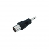 Adaptateur jack mâle mono Ã˜ 3,5 mm vers coax.TV femelle