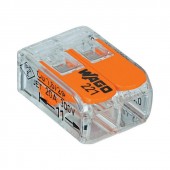 Bornier de raccordement rapide avec levier (2 bornes) - WAGO