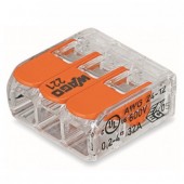 Bornier de raccordement rapide avec levier (3 bornes) - WAGO