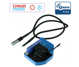 Module thermostat chaud et froid encastrable Z-Wave Plus avec sonde - QUBINO