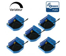 Pack de 5 modules Variateur Z-Wave Plus encastrable - QUBINO